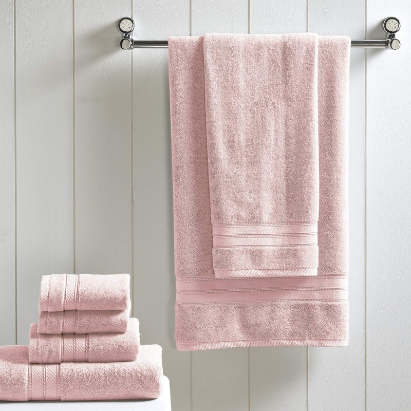 Modern Threads - Spun Loft 18-Piece 100% Combed Cotton Towel Set - Bath Towels, Hand Towels, & Washcloths - Super Absorbent & Quick Dry - 600 GSM - Soft & Plush, Blush - Image 2
